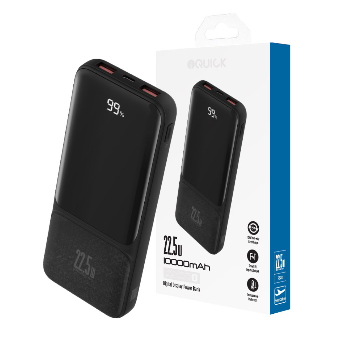 iQuick Digital Display Powerbank - 10000mAh | 22.5W