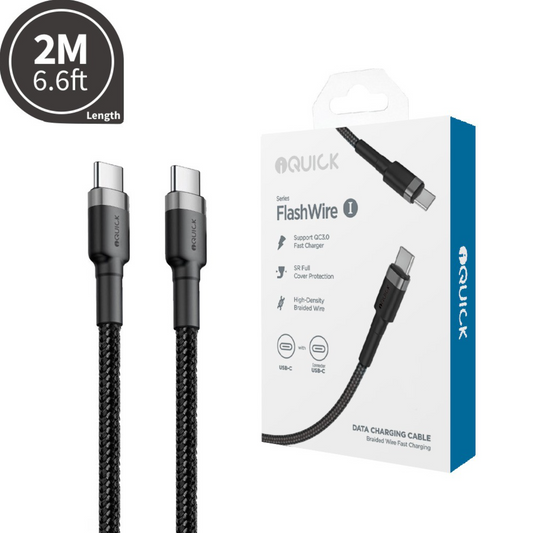 USB-C to USB-C 2m Braided Fast Charging Cable
