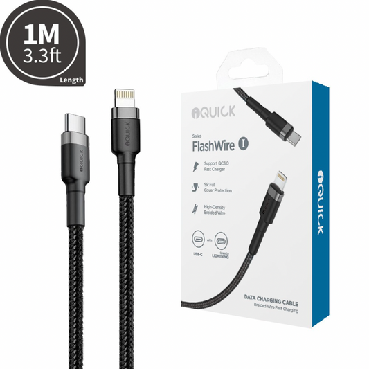 USB-C to Lightning 1m Braided Fast Charging Cable